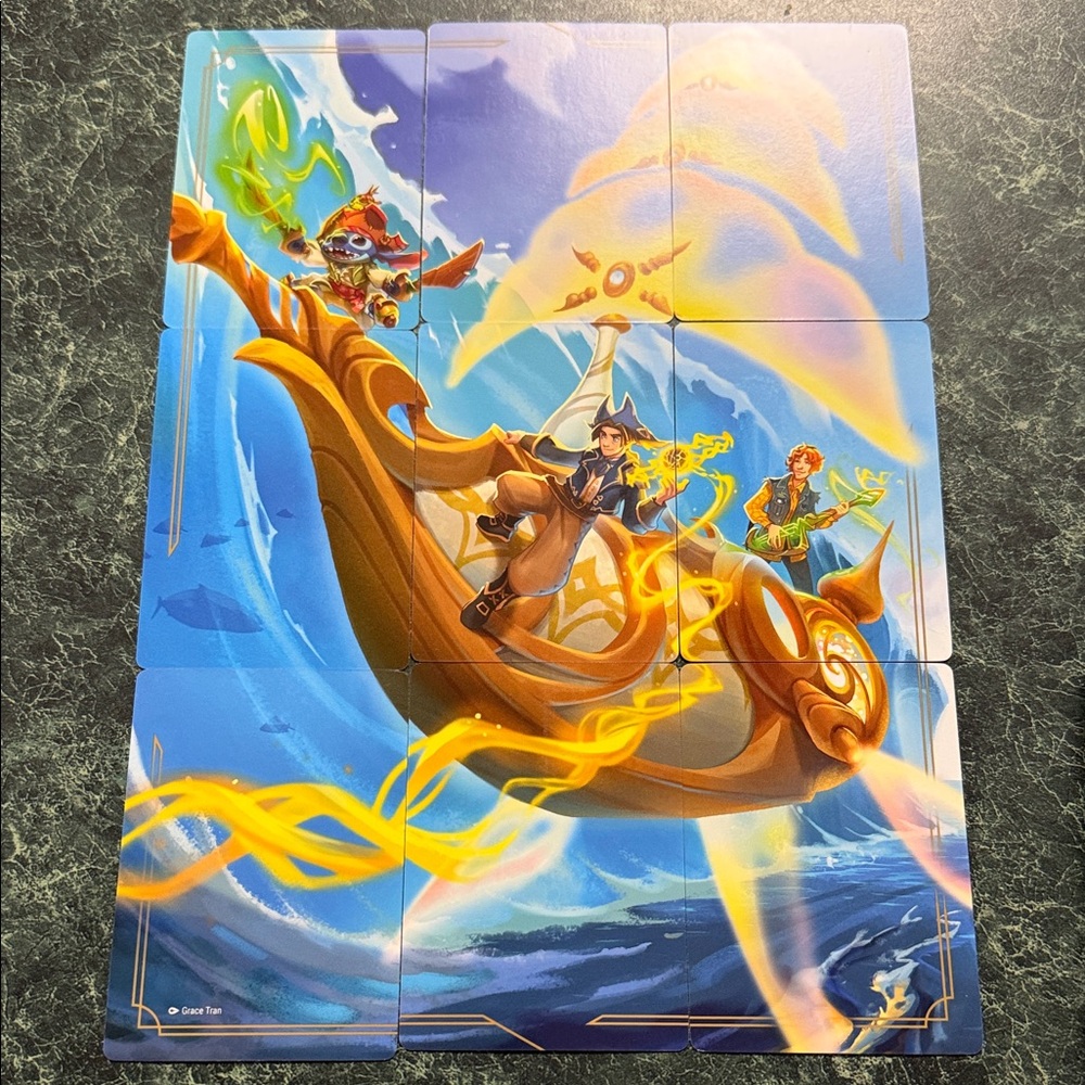 Disney Lorcana Azurite Sea 9pc Card puzzle collection